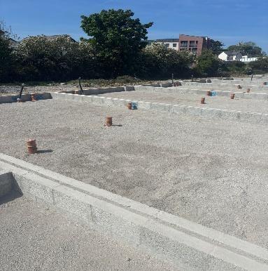 Concrete foundations and footings on a residential build